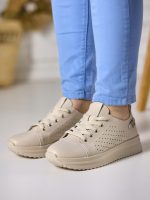 Pantofi piele dama FJ305-3, Bej