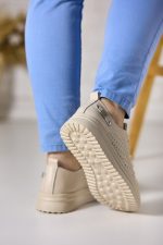 Pantofi piele dama FJ305-3, Bej - imagine 4