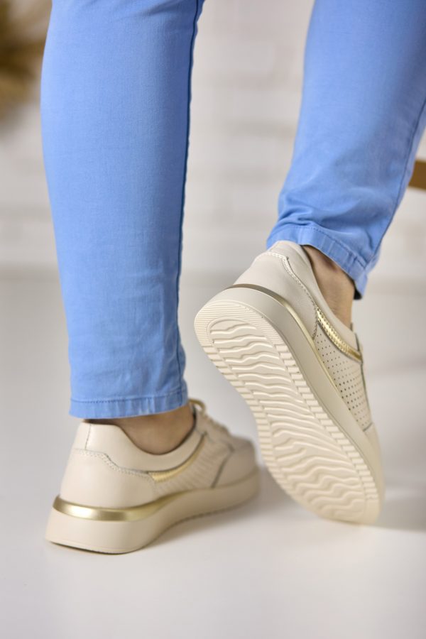 Pantofi piele dama FL967-3, Bej - imagine 4