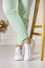 Pantofi piele dama FJ305-2, Alb - imagine 2