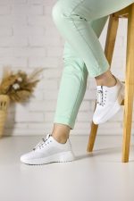 Pantofi piele dama JS703-2, Alb - imagine 2