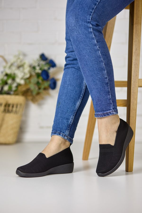 Pantofi dama plasa XY2888-1, Negru - imagine 2