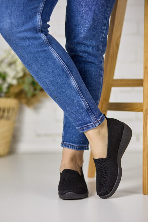 Pantofi dama plasa XY2888-1, Negru - imagine 3