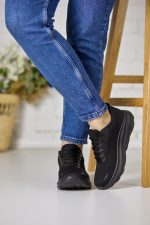 Pantofi sport dama W014319, Negru - imagine 3