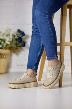 Pantofi piele dama FJ301-3, Bej - imagine 2