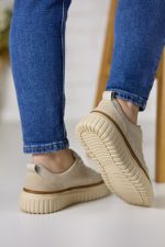 Pantofi piele dama FJ301-3, Bej - imagine 4