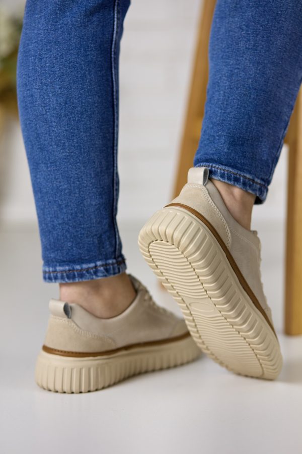 Pantofi piele dama FJ301-3, Bej - imagine 4