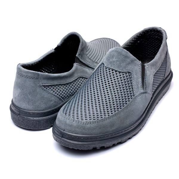 Sandale barbati Tellus 05-21, Gri - imagine 2