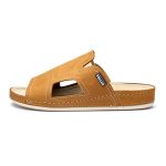 Papuci piele barbati Tellus 30-01, Maro - imagine 4