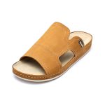 Papuci piele barbati Tellus 30-01, Maro - imagine 6