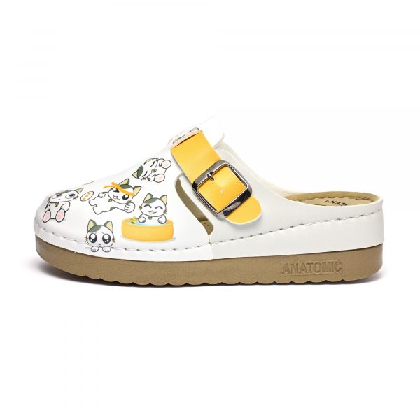 Saboti medicali dama 154216, Pisicuţe galbene - imagine 4