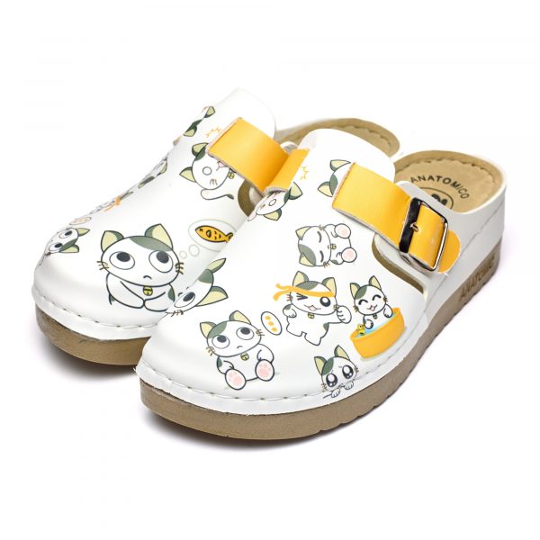 Saboti medicali dama 154216, Pisicuţe galbene - imagine 3