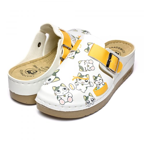 Saboti medicali dama 154216, Pisicuţe galbene - imagine 2