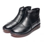 Ghete piele dama W043234, Negru - imagine 2