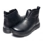 Ghete piele dama W043256, Negru - imagine 3