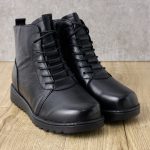 Ghete piele dama W043224, Negru