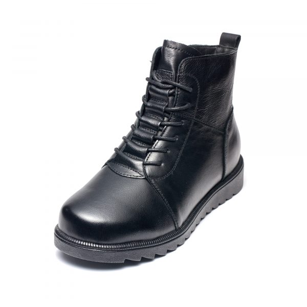 Ghete piele dama W043224, Negru - imagine 5