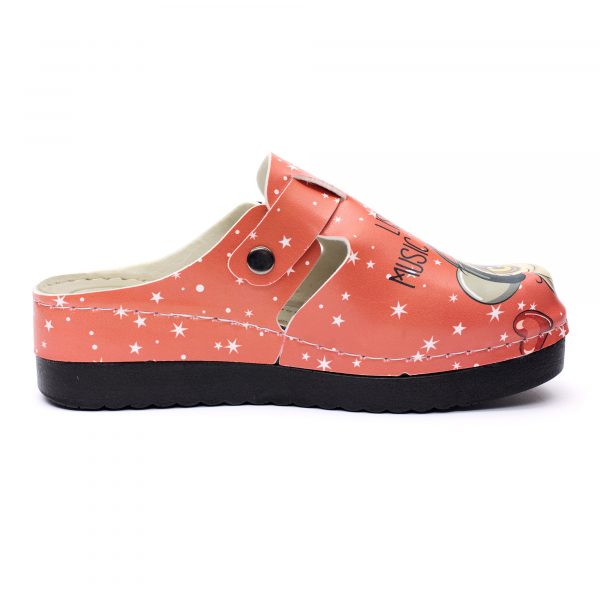 Saboti medicali dama 154726, Bufniţe roșu - imagine 6