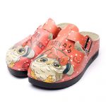 Saboti medicali dama 154726, Bufniţe roșu - imagine 2