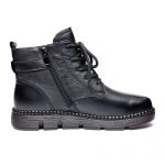 Ghete piele dama W043248, Negru - imagine 6