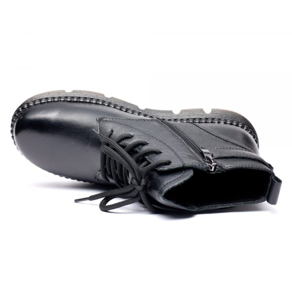 Ghete piele dama W043248, Negru - imagine 7