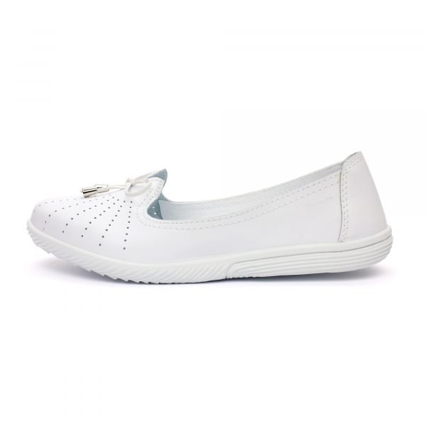 Pantofi piele “Tellus” 72-01, Alb - imagine 5