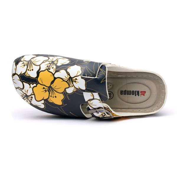 Saboti medicali dama 154950, Flori negru - imagine 7