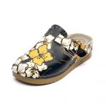 Saboti medicali dama 154950, Flori negru - imagine 4