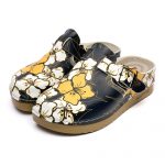 Saboti medicali dama 154950, Flori negru - imagine 2