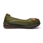 Pantofi piele dama W043309, Verde - imagine 4