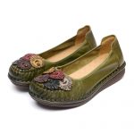 Pantofi piele dama W043309, Verde - imagine 3