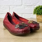 Pantofi piele dama W043309, Rosu