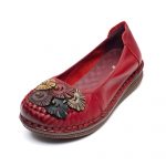 Pantofi piele dama W043309, Rosu - imagine 6