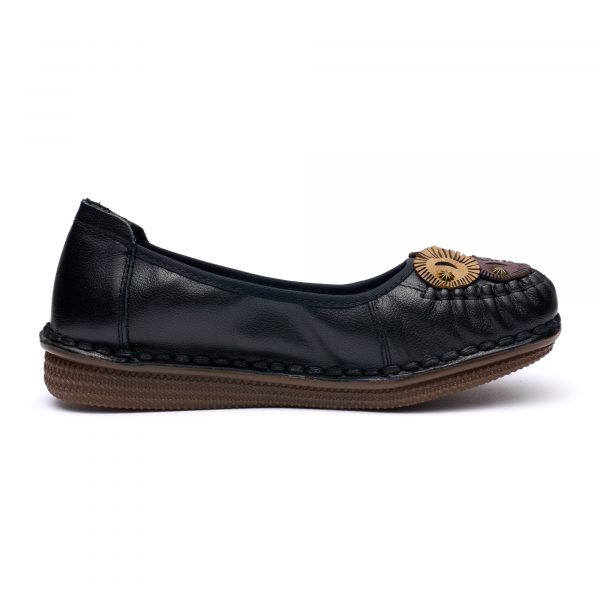 Pantofi piele dama W043309, Negru - imagine 5