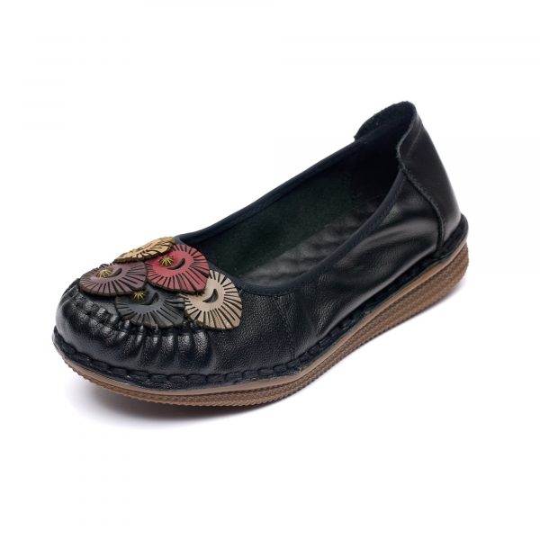 Pantofi piele dama W043309, Negru - imagine 6