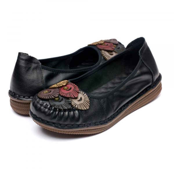 Pantofi piele dama W043309, Negru - imagine 2