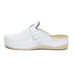 Saboti medicali piele dama "Tellus" 25-061, Alb - imagine 4