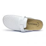 Saboti medicali piele dama "Tellus" 25-061, Alb - imagine 7