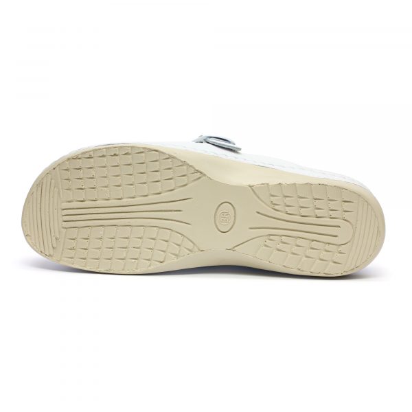 Saboti medicali piele dama "Tellus" 25-061, Alb - imagine 9