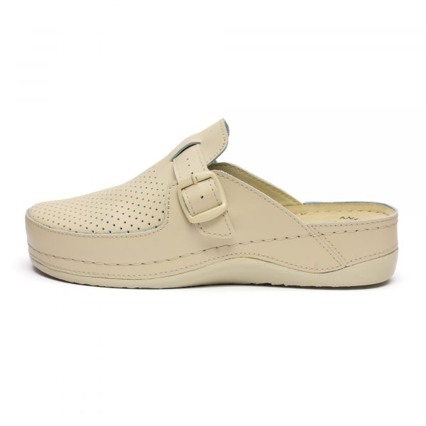 Saboti medicali piele dama "Tellus" 25-061, Bej - imagine 4