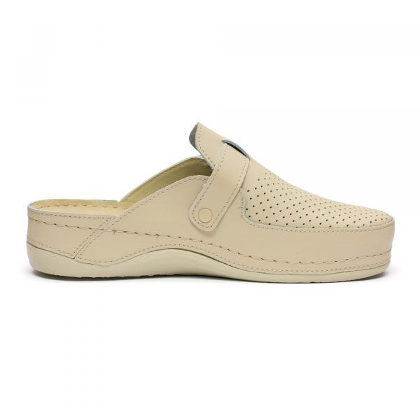 Saboti medicali piele dama "Tellus" 25-061, Bej - imagine 5