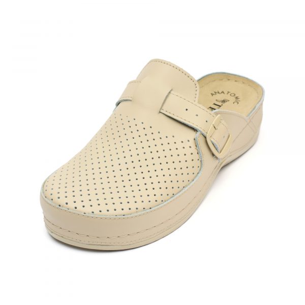 Saboti medicali piele dama "Tellus" 25-061, Bej - imagine 6