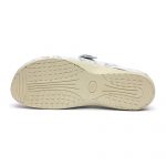 Saboti medicali piele dama "Tellus" 25-061, Alb cu flori - imagine 9