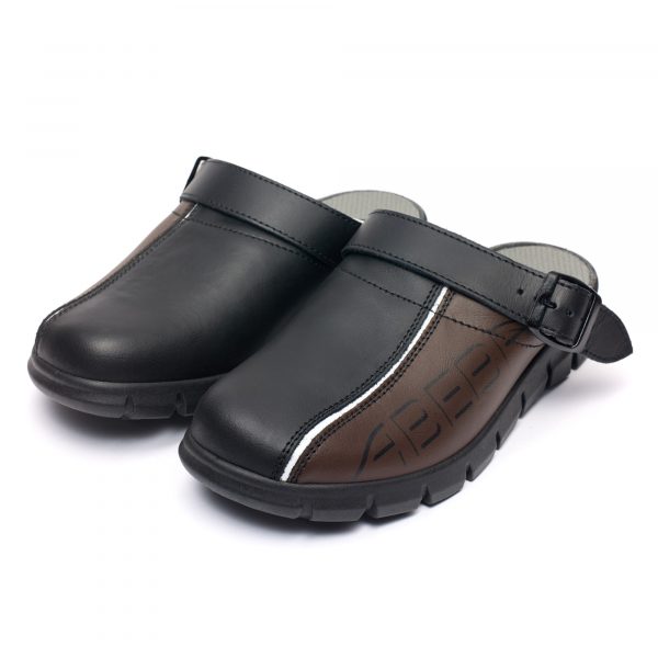 Saboti medicali Abeba premium din piele 7315B, Maro - imagine 2