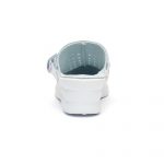 Saboti medicali piele “Tellus” 50-08/02, Alb cu flori - imagine 8