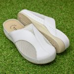 Saboti medicali piele dama "Tellus" 25-062, Alb