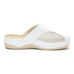 Saboti medicali piele dama "Tellus" 25-062, Alb - imagine 6