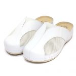 Saboti medicali piele dama "Tellus" 25-062, Alb - imagine 2