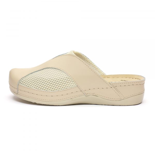 Saboti medicali piele dama "Tellus" 25-062, Bej - imagine 4