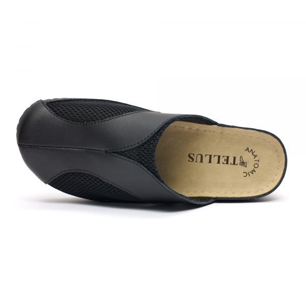 Saboti medicali piele dama "Tellus" 25-062, Negru - imagine 7